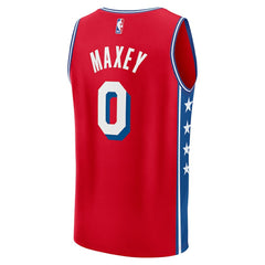 NBA Tyrese Maxey Philadelphia 76ers Fast Break Replica Player Jersey - Statement Edition - Red