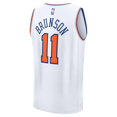 NBA Jalen Brunson New York Knicks Fast Break Replica Player Jersey - Association Edition - White