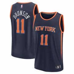 NBA Jalen Brunson New York Knicks Fast Break Replica Player Jersey - Statement Edition - Navy