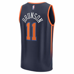 NBA Jalen Brunson New York Knicks Fast Break Replica Player Jersey - Statement Edition - Navy