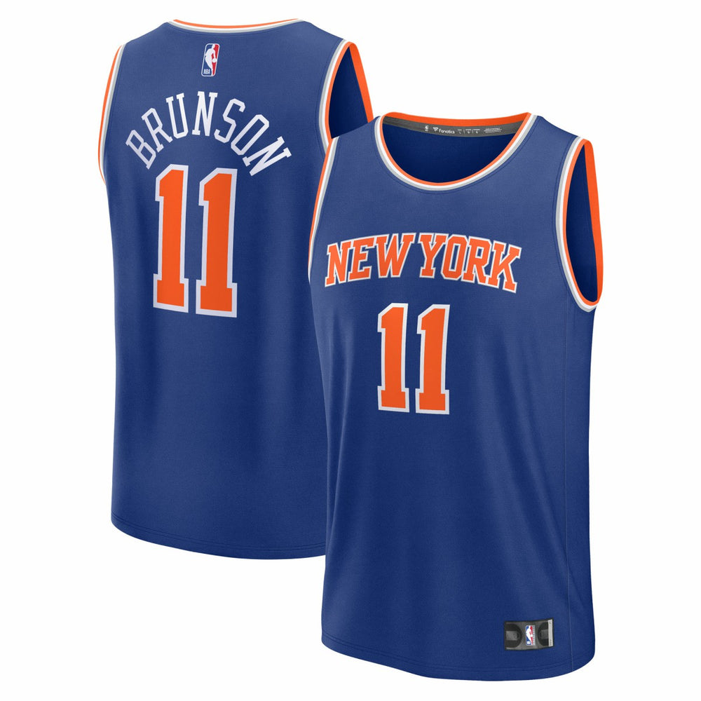 NBA Jalen Brunson New York Knicks Youth Fast Break Replica Player Jersey - Icon Edition - Blue