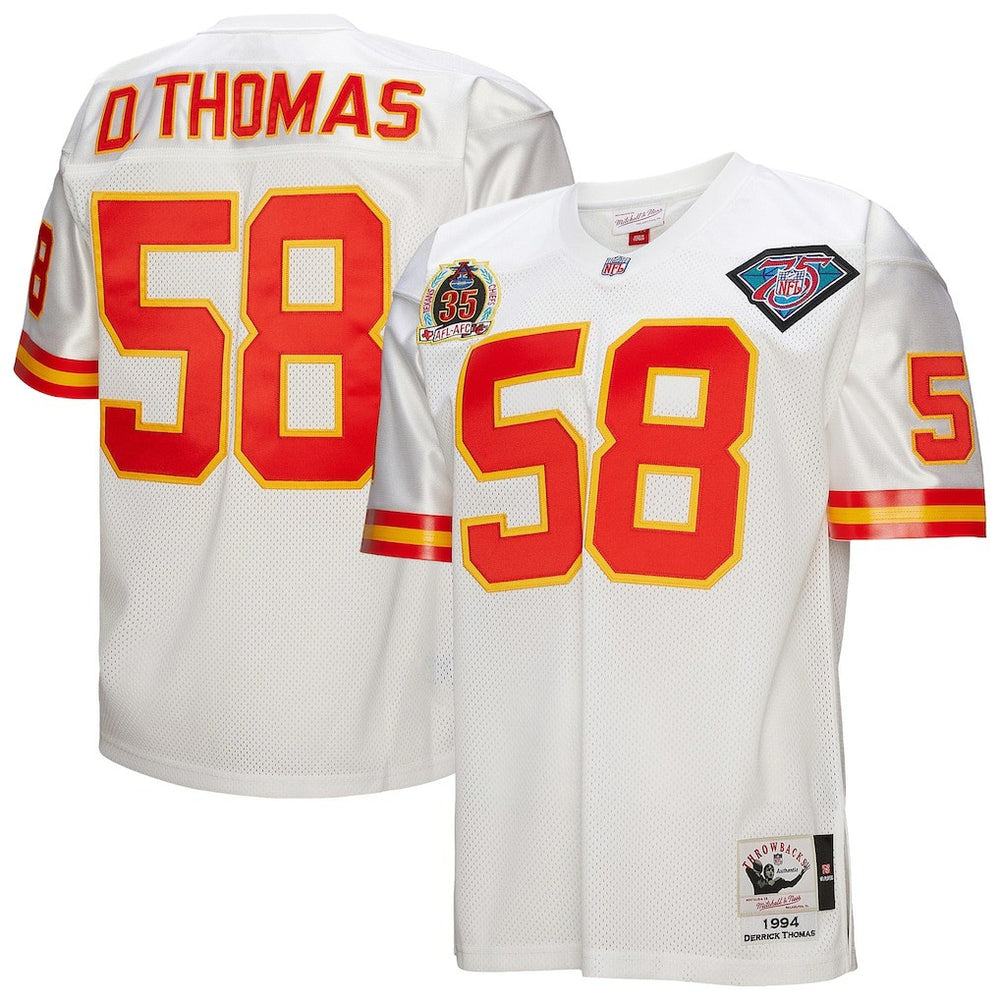 NFL Derrick Thomas Kansas City Chiefs 1994 Authentic Throwback Retired Player Jersey - White cheap