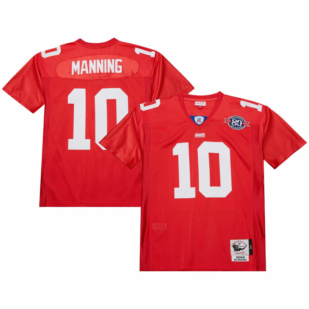 Eli Manning New York Giants 2004 Authentic Throwback Retired Player Jersey Red