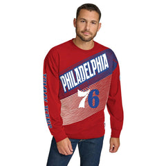 Philadelphia 76ers Tommy Jeans Lucas Long Sleeve T-Shirt Red