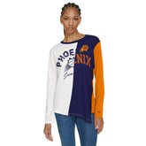 Phoenix Suns Tommy Jeans Women's Amelia Color Blocked Long Sleeve T-Shirt White/Purple