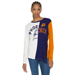 Phoenix Suns Tommy Jeans Women's Amelia Color Blocked Long Sleeve T-Shirt White/Purple