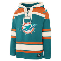 Miami Dolphins '47 Superior Lacer Pullover Hoodie Aqua