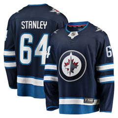 NHL Logan Stanley Winnipeg Jets Fanatics Home Premier Breakaway Player Jersey - Navy