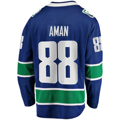 NHL Nils Aman Vancouver Canucks Fanatics Home Premier Breakaway Player Jersey - Blue