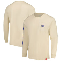 Golden State Warriors Sportiqe Unisex Wales Heavyweight Pocket Long Sleeve T-Shirt Cream