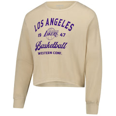 Los Angeles Lakers Sportiqe Unisex High Country Collection Cullen Waffle Knit Long Sleeve T-Shirt Cream