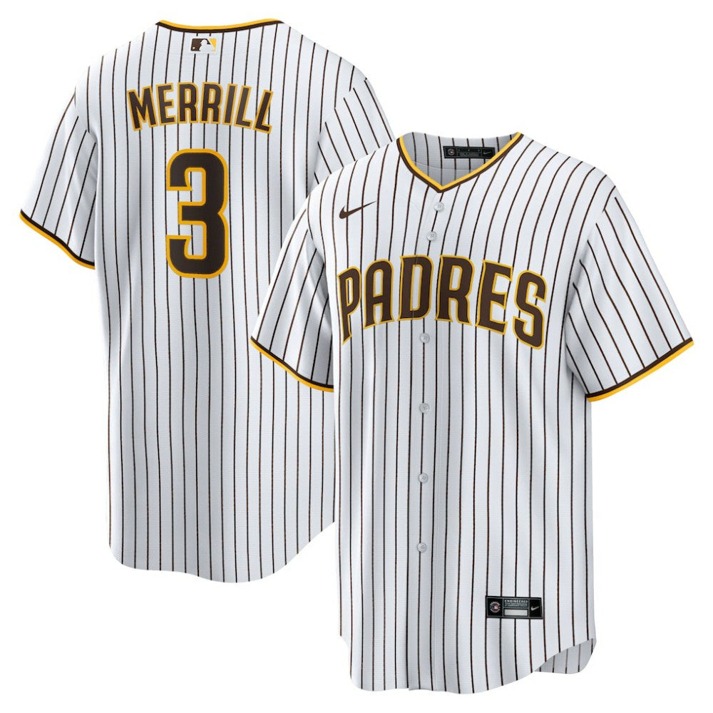 MLB Jackson Merrill San Diego Padres Nike Home Replica Jersey - White