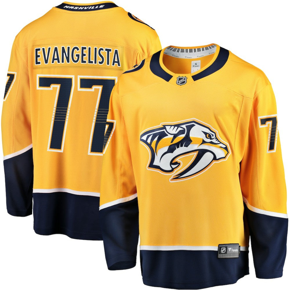 NHL Luke Evangelista Nashville Predators Fanatics Premier Breakaway Player Jersey - Gold
