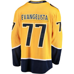 NHL Luke Evangelista Nashville Predators Fanatics Premier Breakaway Player Jersey - Gold