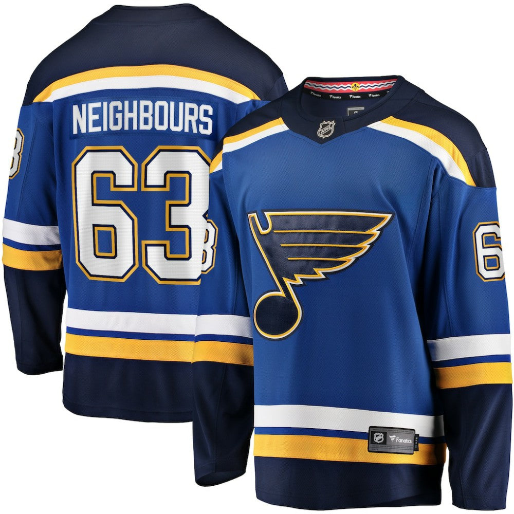 NHL Jake Neighbours St. Louis Blues Fanatics Home Premier Breakaway Player Jersey - Blue