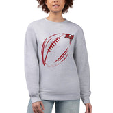 Tampa Bay Buccaneers G-III 4Her by Carl Banks Women's Football Logo Graphic Fleece Tri-Blend Pullover Sweatshirt Heather Gray