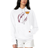 Washington Commanders G-III 4Her by Carl Banks Women's Football Logo Fleece Tri-Blend Pullover Hoodie White