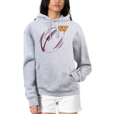 Washington Commanders G-III 4Her by Carl Banks Women's Football Logo Fleece Tri-Blend Pullover Hoodie Heather Gray