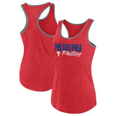 Philadelphia Phillies Profile Women's Plus Size Racerback Tank Top - Red Tanks