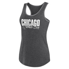 Chicago White Sox Profile Women's Plus Size Racerback Tank Top - Black Tanks