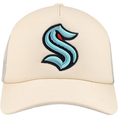 NHL Seattle Kraken Mitchell & Ness Foam Front Trucker Adjustable Hat - Cream