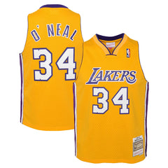 NBA Shaquille O'Neal Los Angeles Lakers Youth 1999/00 Hardwood Classics Swingman Jersey - Gold