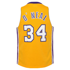 NBA Shaquille O'Neal Los Angeles Lakers Youth 1999/00 Hardwood Classics Swingman Jersey - Gold