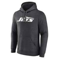 New York Jets Primary Logo Pullover Hoodie Charcoal