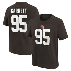 Myles Garrett Cleveland Browns Youth Player Name & Number T-Shirt Brown