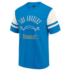 Los Angeles Chargers Darius Rucker Collection Football T-Shirt Powder Blue