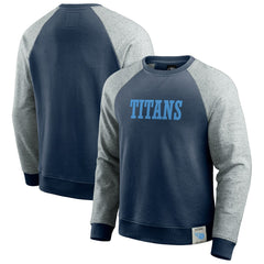 Tennessee Titans Darius Rucker Collection Colorblock Pullover Sweatshirt Navy/Heather Gray