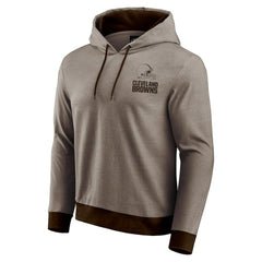 Cleveland Browns Darius Rucker Collection Tonal Knit Pullover Hoodie Brown