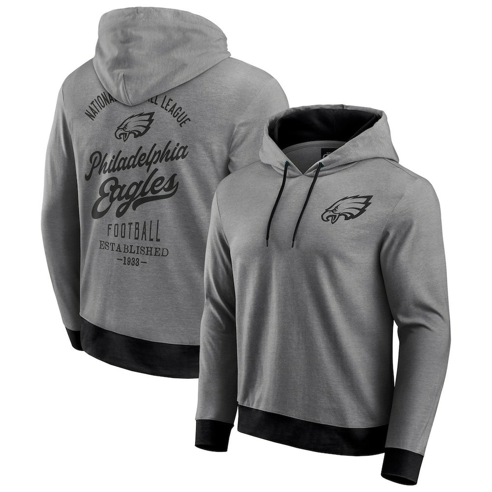 Philadelphia Eagles Darius Rucker Collection Tonal Knit Pullover Hoodie Gray