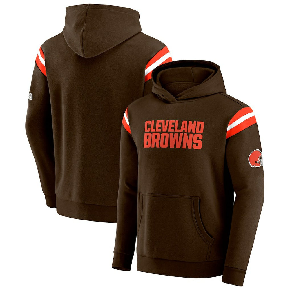 Cleveland Browns Darius Rucker Collection Football Washed Pullover Hoodie Brown