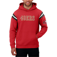 San Francisco 49ers Darius Rucker Collection Football Washed Pullover Hoodie Scarlet