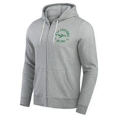 New York Jets Darius Rucker Collection Vintage Stripe Full-Zip Hoodie Heather Gray