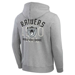 Las Vegas Raiders Darius Rucker Collection Vintage Stripe Full-Zip Hoodie Heather Gray