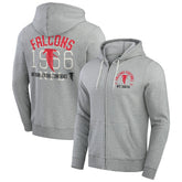 Atlanta Falcons Darius Rucker Collection Vintage Stripe Full-Zip Hoodie Heather Gray