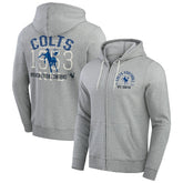 Indianapolis Colts Darius Rucker Collection Vintage Stripe Full-Zip Hoodie Heather Gray
