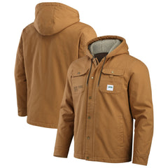 New York Jets Darius Rucker Collection Canvas Full-Zip Hoodie Jacket Tan
