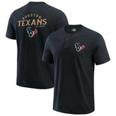 Houston Texans Darius Rucker Collection Washed Henley T-Shirt Black