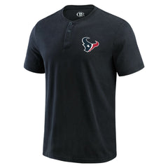 Houston Texans Darius Rucker Collection Washed Henley T-Shirt Black
