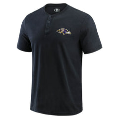 Baltimore Ravens Darius Rucker Collection Washed Henley T-Shirt Black