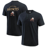 Cleveland Browns Darius Rucker Collection Washed Henley T-Shirt Black