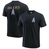 Tennessee Titans Darius Rucker Collection Washed Henley T-Shirt Black