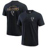 Atlanta Falcons Darius Rucker Collection Washed Henley T-Shirt Black