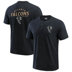 Atlanta Falcons Darius Rucker Collection Washed Henley T-Shirt Black