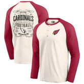 Arizona Cardinals Darius Rucker Collection Raglan Henley T-Shirt Cream/Cardinal