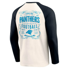 Carolina Panthers Darius Rucker Collection Raglan Henley T-Shirt Cream/Black