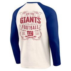 New York Giants Darius Rucker Collection Raglan Henley T-Shirt Cream/Royal